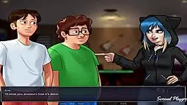 Summertime saga nerd with big ass wants to taste my big dick