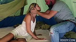 Petite Blonde Teen Pornstar Receives Cumshot On Ass In Hd