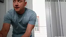 Sneaking into a college dorm for a raw anal creampie POV session.