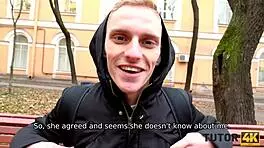 tutor4k mature woman with short haircut gives muff to young man for sex