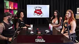 Mayze looks stunning in sheer red lingerie.