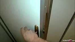 German teen 18+ caught banging on school toilet by hidden camera