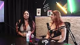 Mayze looks stunning in sheer red lingerie.