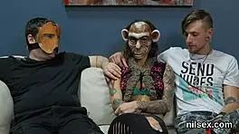 Kinky teen 18+ is taken in anal loony bin for harsh therapy with ass licking and ass to mouth