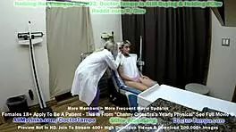 Become Doctor Tampa and Examine Channy Crossfire in a Detailed Yearly Gyno Checkup with Nurse Stacy Shepard