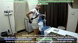 Become Doctor Tampa and Examine Channy Crossfire in a Detailed Yearly Gyno Checkup with Nurse Stacy Shepard