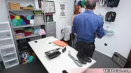 Redhead Teen Shoplifter With Tattoo Caught By Mall Cop During Burglary Attempt