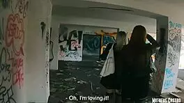 Redhead Fucks At Outdoor Party