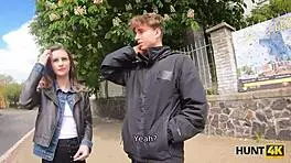 Pretty teen lassie with tattoos demonstrates amazing sex skills for rich male in amateur couple scene