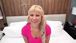 This super petite 18+ blonde sucks and fucks hard 😍