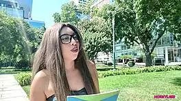 Bella jovencita me aborda para donativo a fundación de animales abandonados a cambio le propongo departamento y dinero por buena cogida