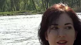 ever seen a czech redhead babe flash her shaved pussy?