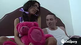 In The Garage, Petite Cheerleaders Tia Cyrus Gets Her Shaved Pussy Licked And Tits Ravished In Deepthroat