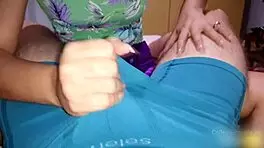 Clothed Handjob Leads to Messy Cum