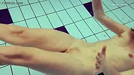 Tiny Ass In A Dress Called Nastya Enjoys Pool Time