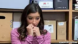 Emily willis gets her shaved pussy spread and fucked roughly by lp officer in office