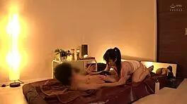 a japanese teen with big tits gives blowjob and gets cumshot in sexy amateur scene with creampie