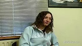 her first time doing porn with toys and stockings