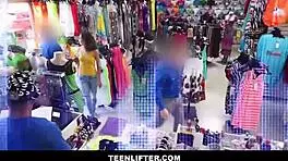 Teenlifter - Tiny 18+ Tits Blonde Shoplifter Makes Fuck Deal with Guard - Goldie Glock