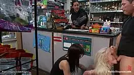 Petite Blonde Deep Throated In Public Humiliation Scene