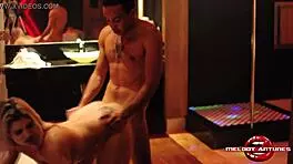 tattooed latina blonde gets assfucked in hotel bathtub by brazilian