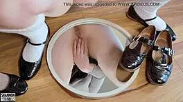 Rubbing my clit after class - shannon heels