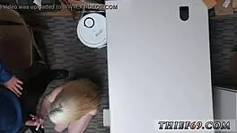 Blonde Teen Tied Up by Police Officer