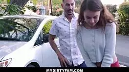 cute stepdaughter seduces stepdad for new car?