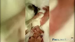 Girl masturbates in bathroom and fucks herself with dildo