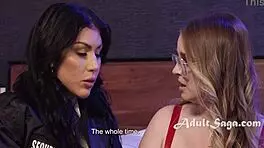 thick nerdy lesbian girlfriends reunite and get intimate after a long time apart