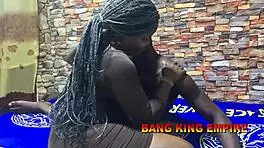 Bang King got slammed by his girlfriend with a big black cock while alone at home