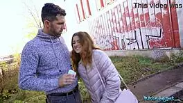 Tight spanish babe chats with public agent, gives blowjob and fuck behind husband's back 😏💦