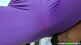 Brick Danger pounds Ivory Logan’s tight juicy ebony twat in doggy style.