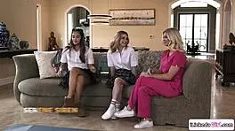 Big Tits Stepmom Licking and Scissoring with Stepdaughter in Intimate Session