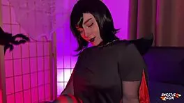 mavis fucks in leggings and gets facial during hotel transylvania cosplay