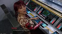 Flirting With Cute Half-Robot Girl In Space Adventure