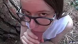 Young American Babe Rides Cock Outdoors in Mountains with Victor Bloom