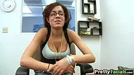 Beautiful babe Isis Taylor receives cum facial and cumshot