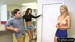 Tight blonde babe convinced to have sex with nasty man