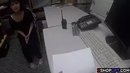 Hot Teen Thief Fucked By A Security Guard To Avoids Jail