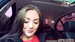 Just met a skinny German teen 18+ for car sex after casting! 🚗💦