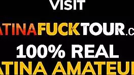 Venezuelan college babe casually seduces her landlord, leading to rough anal in their apartment.