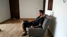 Aunt catches nephew masturbating in the bathroom