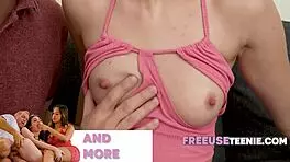 cute blonde teen girlfriend begs for free use fucking