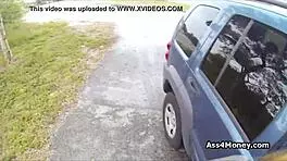 Perky Blonde Amateur Gets Paid For Outdoor Public Blowjob In POV.