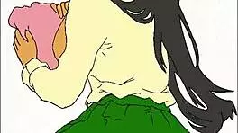 Ebony Student Gets Hot Black Dick in School Uniform Hentai!