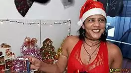 wife's slut calls guys for christmas fuck fest