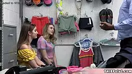 This mall cop just hit the jackpot today not one but two teen 18+ie shoplifters