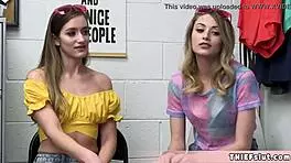 This mall cop just hit the jackpot today not one but two teen 18+ie shoplifters