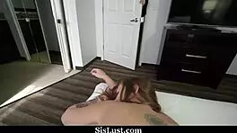 stepbrother lends cash for stepsis cock sucking